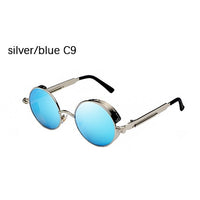 Lunettes De Soleil 2019 Rondes En Métal Unisexe En Miroir Cercle  Vintage Oculos UV400