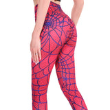 Leggings Femmes Couleur Unie Nouvelle Spider Line Impression Polyester Taille Haute