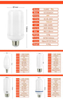 Ampoules Effet Flamme Tous Les Modèles  3W 5W 7W 9W E27 E26 E14 E12 85-265V