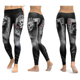 LI-FI crâne Leggings Yoga Femmes Pantalon De Sport Fitness Running Sexy Push Up