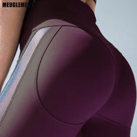 Leggins Push Up Hanches Femmes Taille Élastique Sportive Pantalon D'entraînement