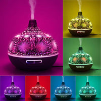 Nouveauté Multicolores Humidificateur D'air LED 3D diffuseur d'arômes d'huiles éssentiels