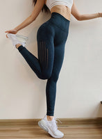 Femmes Jambières sans couture pour Fitness Push Up Pantalon de Yoga Taille Haute