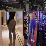 Femmes Jambières sans couture pour Fitness Push Up Pantalon de Yoga Taille Haute