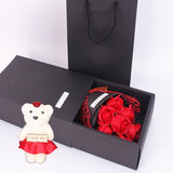 Magnifique Coffret Cadeau Bouquet de Roses + Peluche Ours,Cadeau Pour Anniversaire ect.