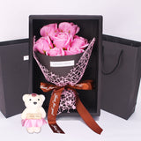Magnifique Coffret Cadeau Bouquet de Roses + Peluche Ours,Cadeau Pour Anniversaire ect.