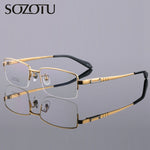 Pure Titanium Spectacle Frame Men Prescription Eyeglasses Computer Optical Clear Gold Eye Glasses Frame For Male Eyewear YQ279