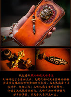 Ceinture chaîne portefeuilles Unisex en cuir véritable  mystérieux décoration Idol tibétain