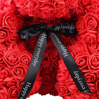 Ours Fleurs Roses/Chien Fleur pour Femmes Amies Valentines Mariage Cadeau Romantique
